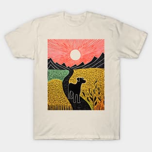 Riso-graphic Dog's Joyful Field T-Shirt